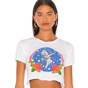 NWOT Boys Lie- Space Cadet White Crop top